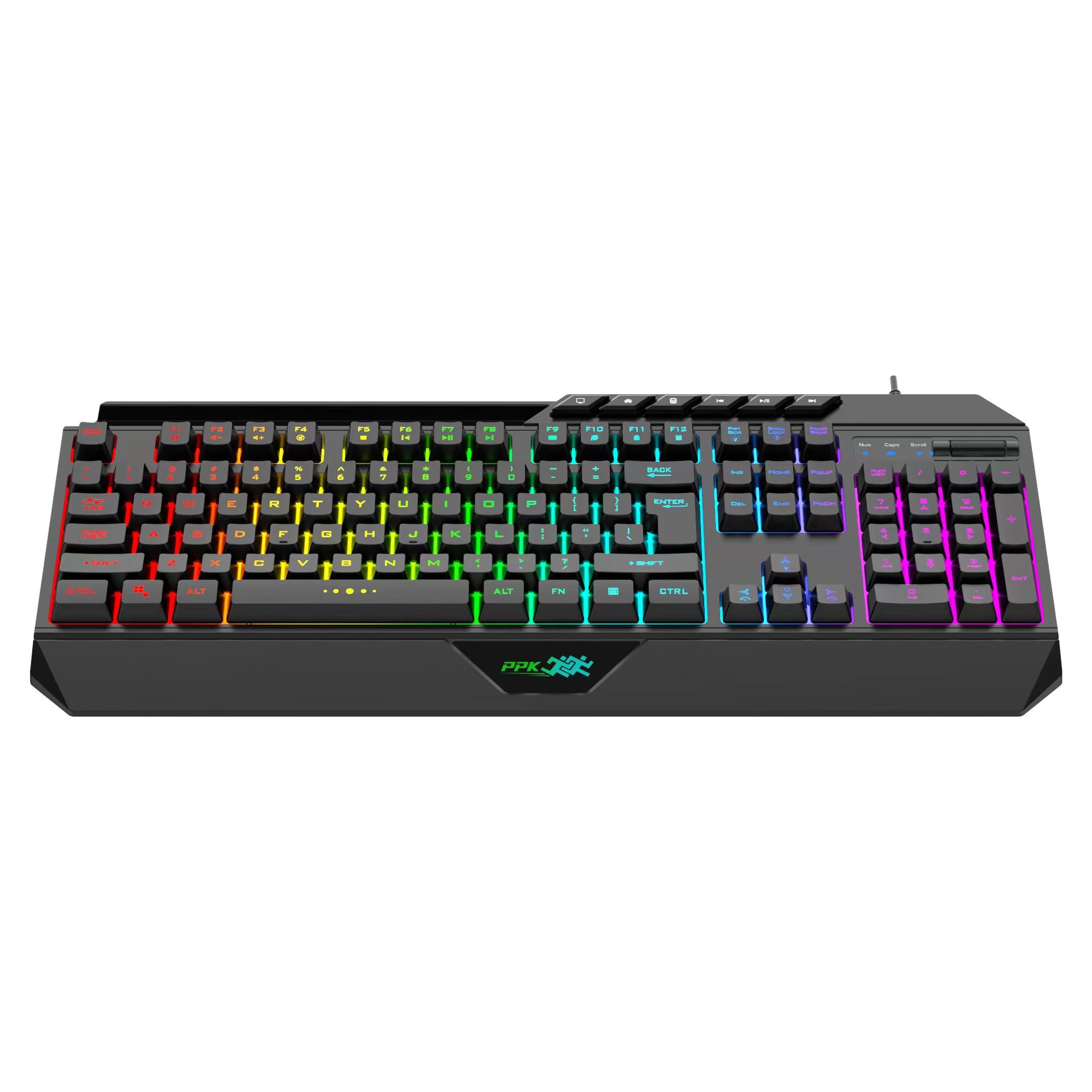 Custom Computer LED Wired Gaming Keyboard Mechanical RGB Keyboard With Multimedia Keys