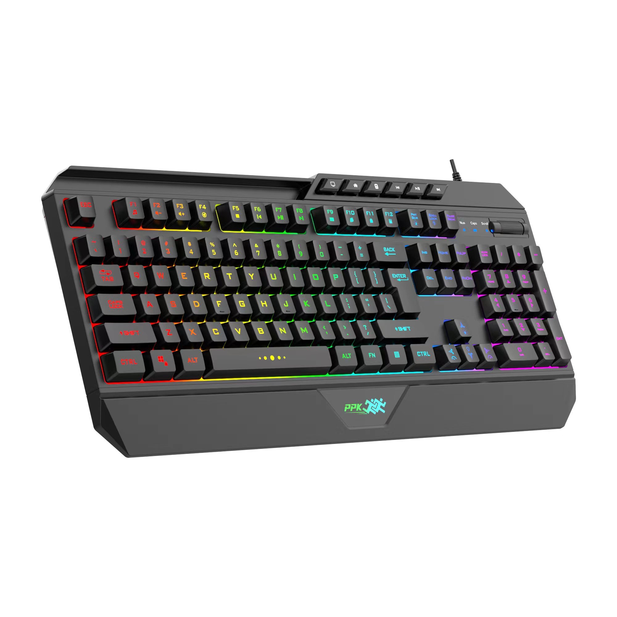 Custom Computer LED Wired Gaming Keyboard Mechanical RGB Keyboard With Multimedia Keys