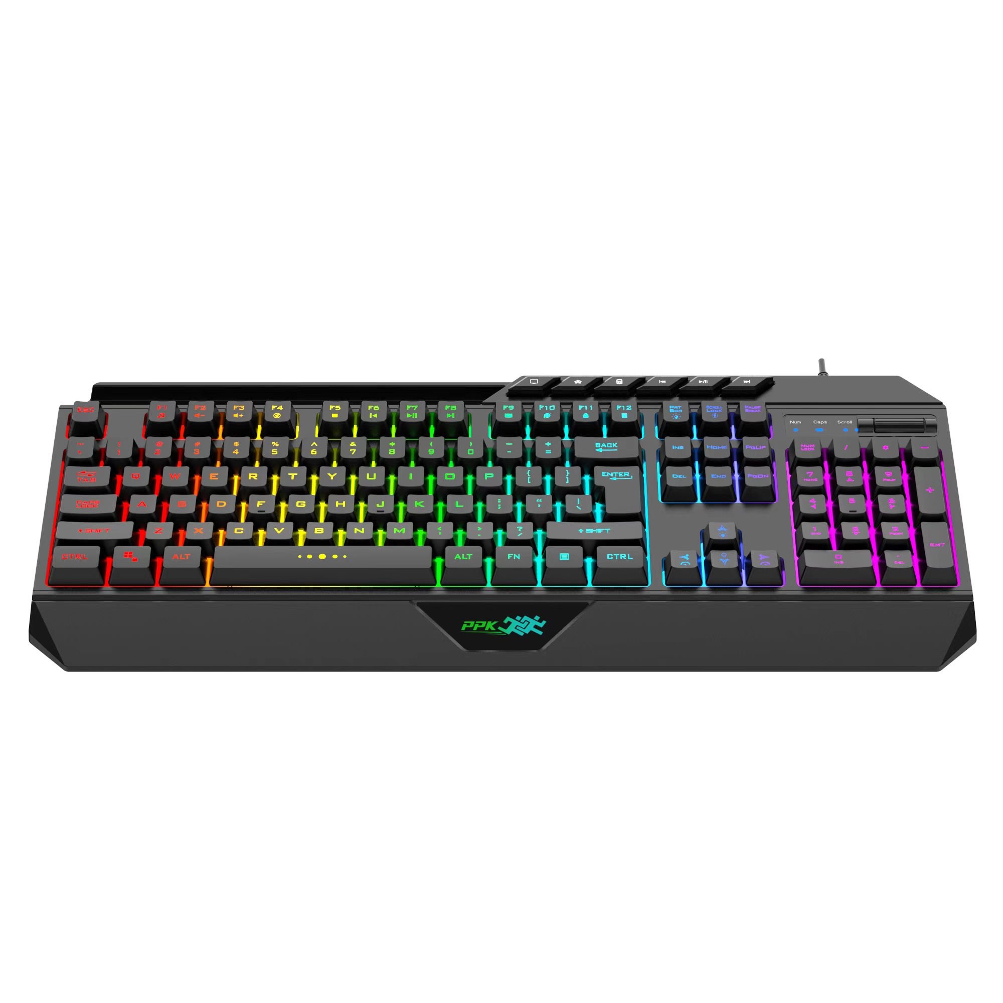 Custom Computer LED Wired Gaming Keyboard Mechanical RGB Keyboard With Multimedia Keys