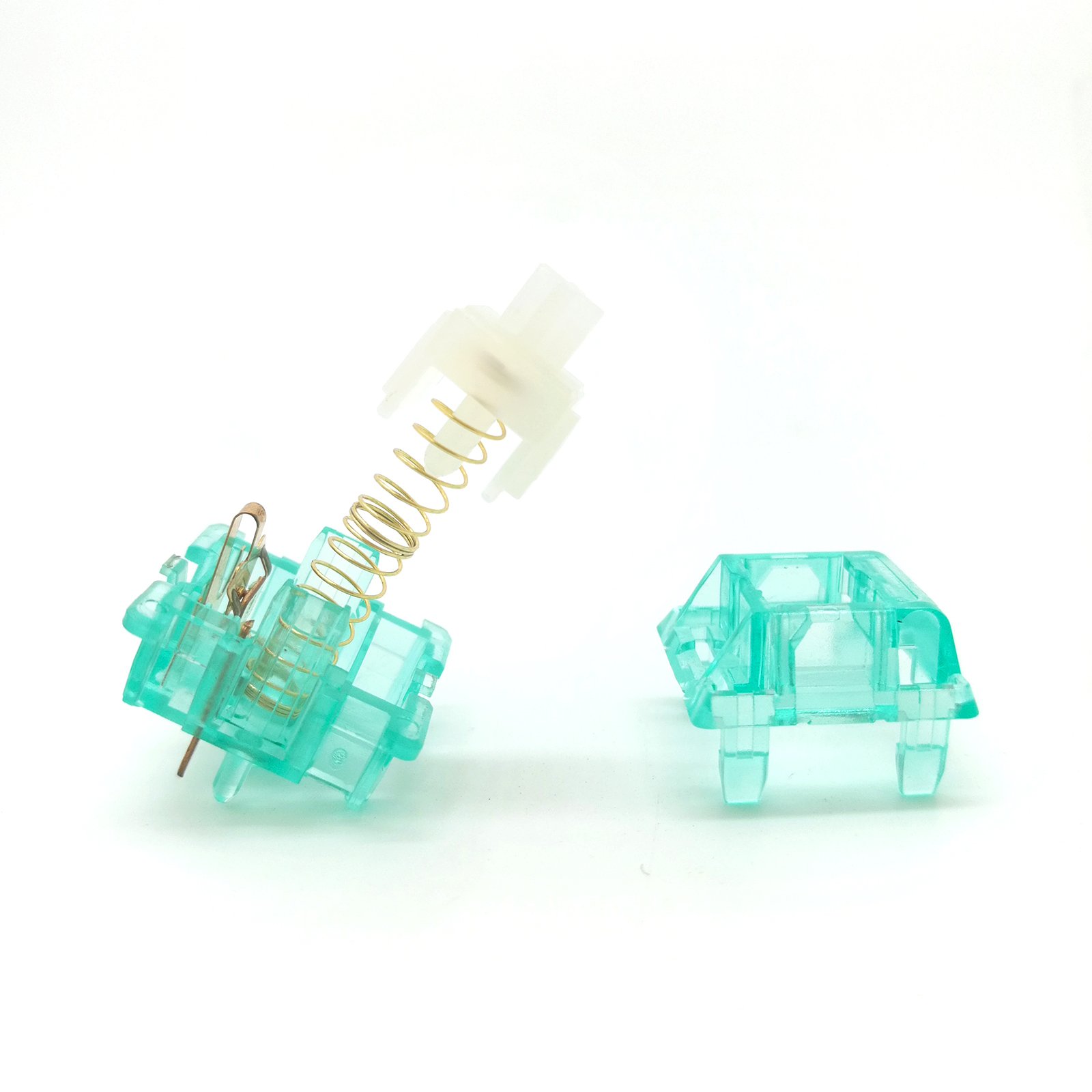 TECSEE Free Samples Ice Mint Keyboard Mechanical Switch 63.5g Double Gold Spring Replacement RGB Personalized Keyboard Switches