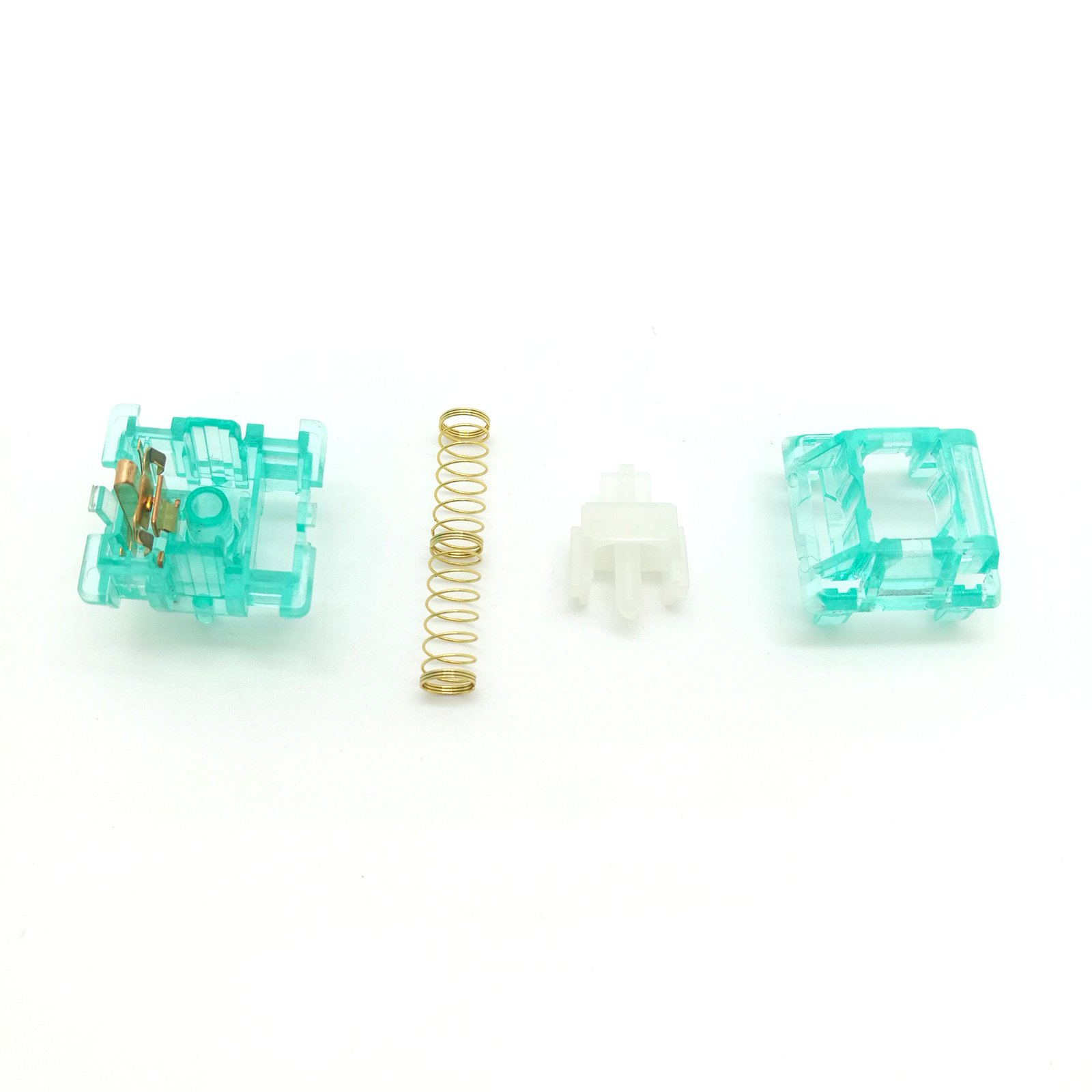 TECSEE Free Samples Ice Mint Keyboard Mechanical Switch 63.5g Double Gold Spring Replacement RGB Personalized Keyboard Switches
