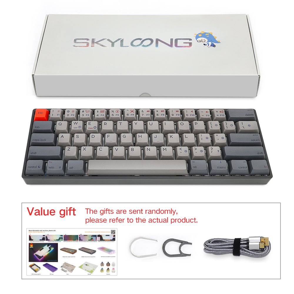 Hot sell skyloong GK61Gateron switch 60% rgb mechanical keyboard