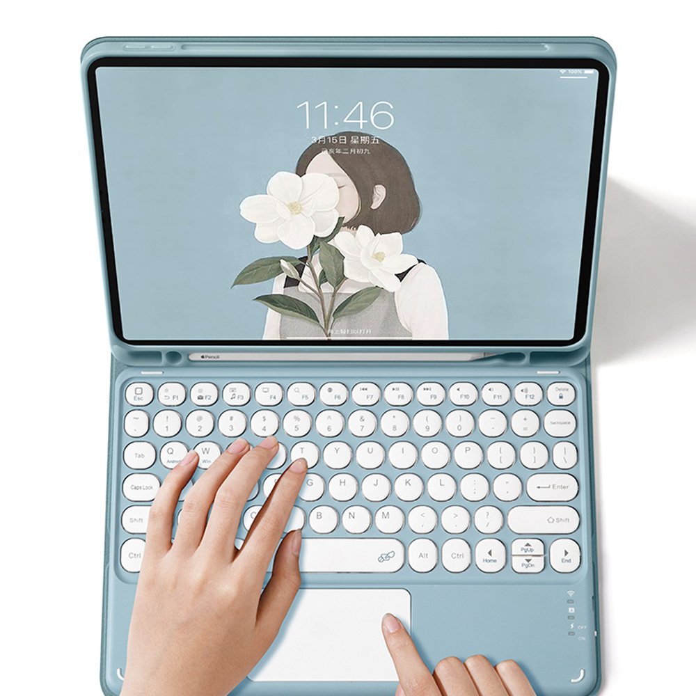 P610 P615 Leather Cover with Pen Slot BT Wireless Magnetic Detachable Keyboard Case For Samsung Tab S6 Lite Case with Keyboard