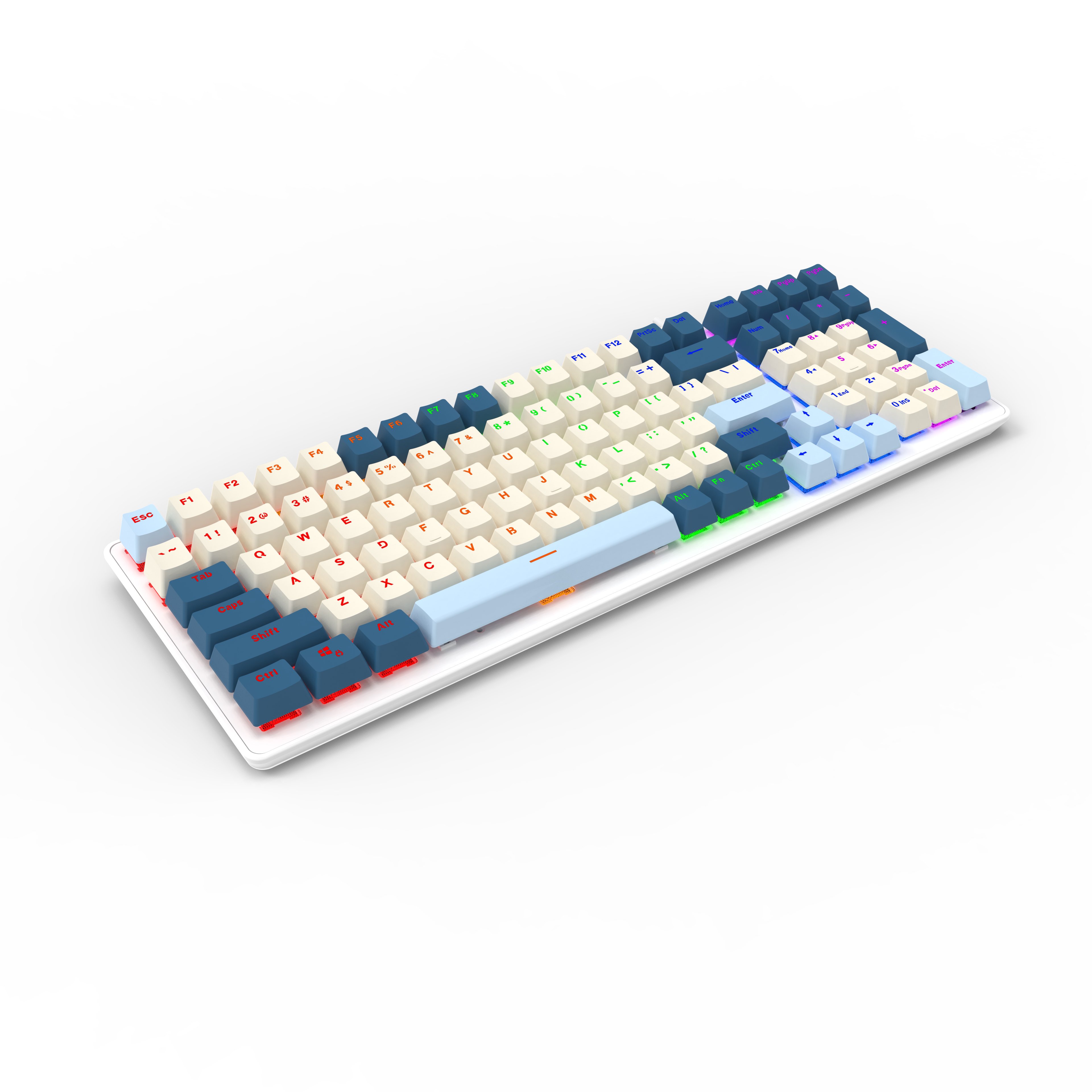 Custom Three-Mode Gaming E-Sports Outemu Axis 100 Keys Rgb Backlit Wireless Bluetooth Mechanical Keyboard