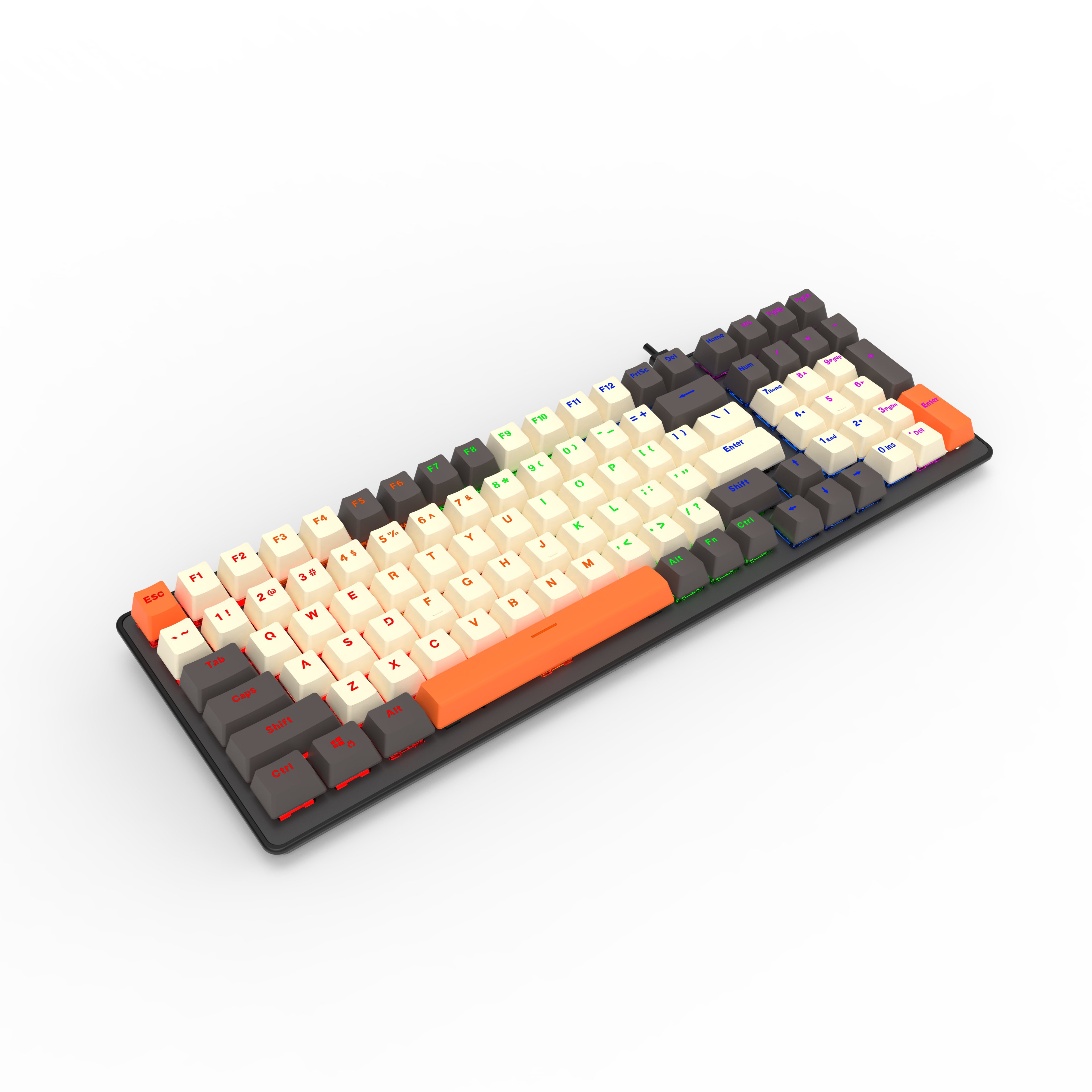 Custom Three-Mode Gaming E-Sports Outemu Axis 100 Keys Rgb Backlit Wireless Bluetooth Mechanical Keyboard