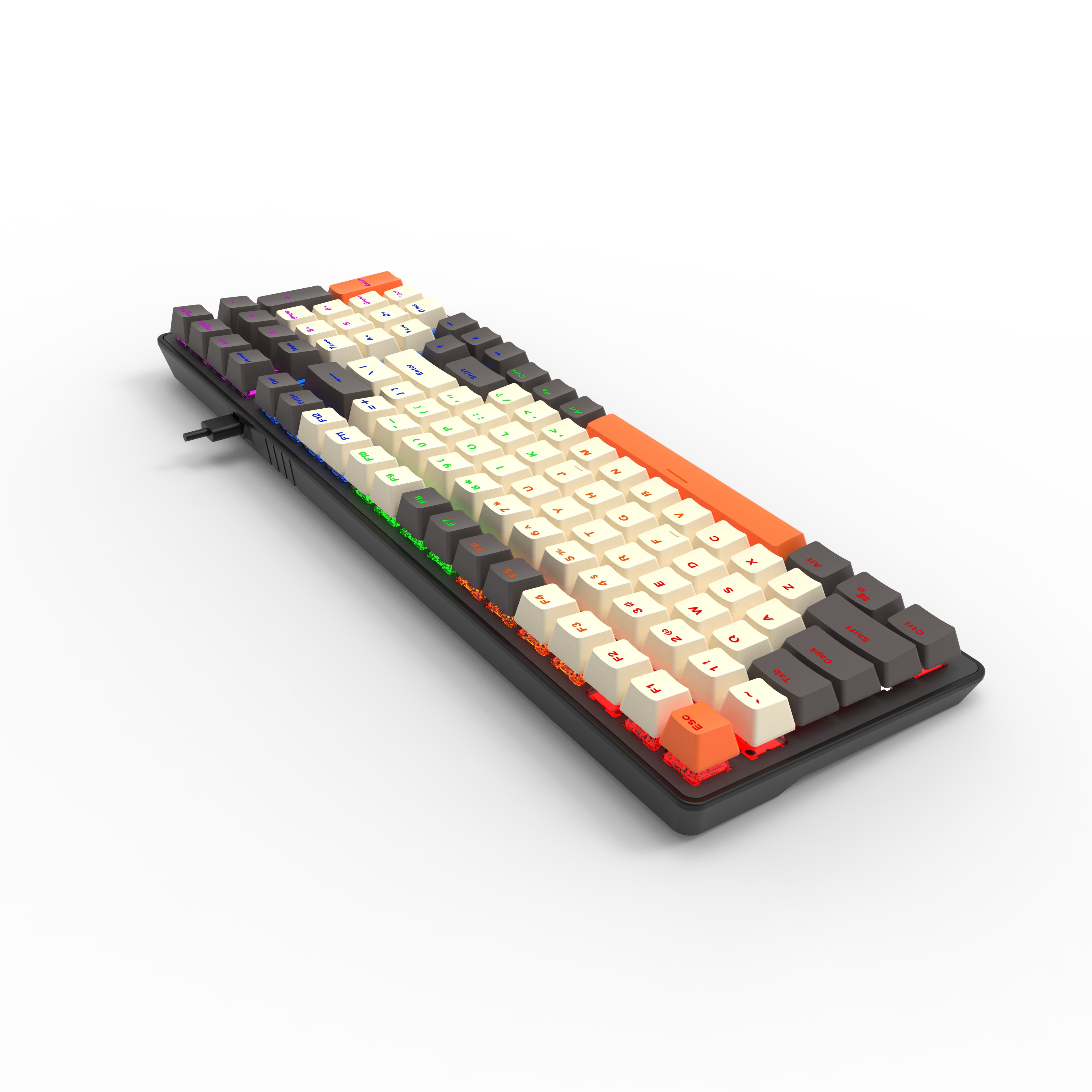 Custom Three-Mode Gaming E-Sports Outemu Axis 100 Keys Rgb Backlit Wireless Bluetooth Mechanical Keyboard