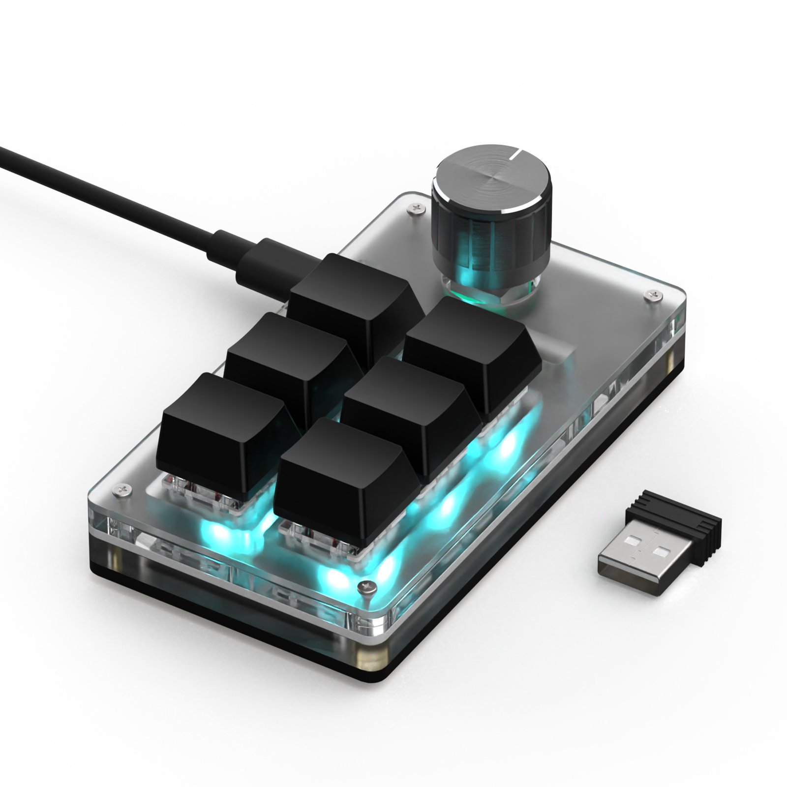 2.4G Wireless Mini Custom Keyboard 3 6 9 12 15 Keys Hot Swap Mechanical Multifunctional Macro Programmable Keypads
