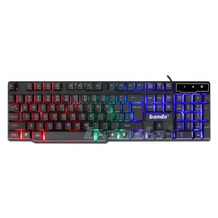 Factory sale PC keyboard mouse combos RGB keyboard ergonomic USB optical wired gaming keyboard and mouse
