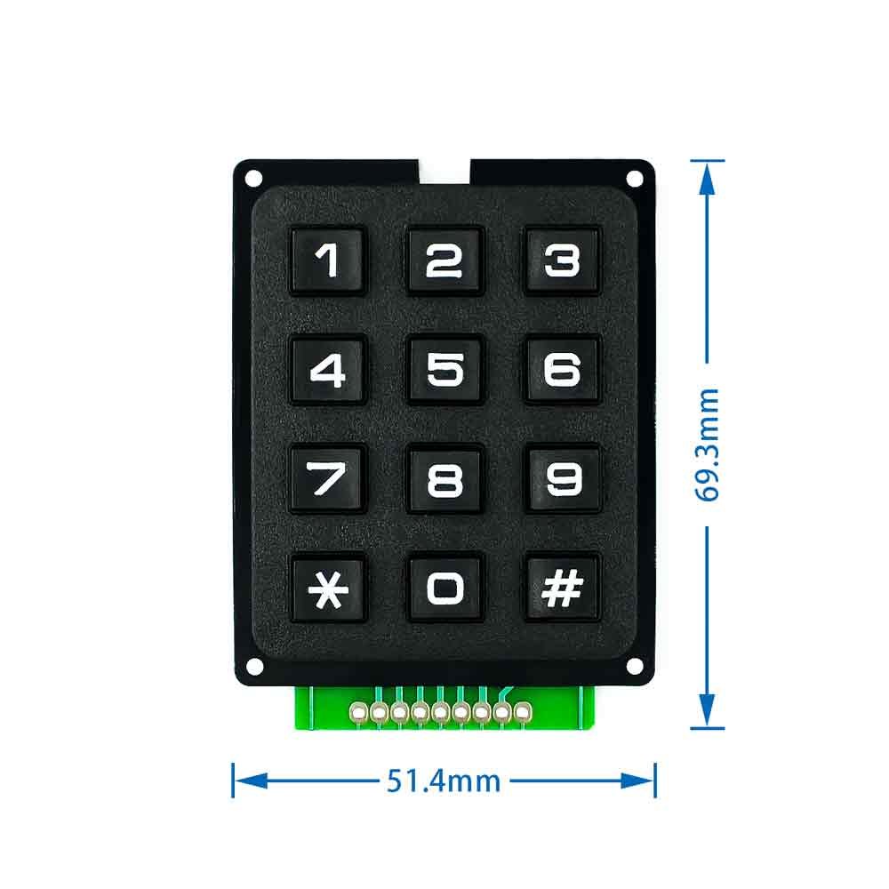 3x4 Matrix Keyboard Module 4*3 Matrix Array Keypad Module 12 Keys Button Switch for DIY