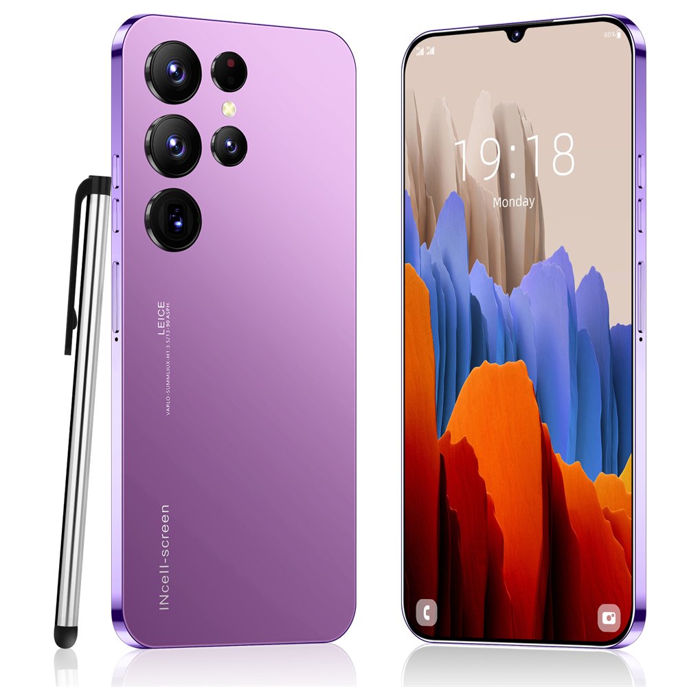 Best Selling Original Brand New S24Phone 6.8Inch 4G 5G Smartphone with Stylus Pen 4 Cameras Facial Recognition Unlock Phone