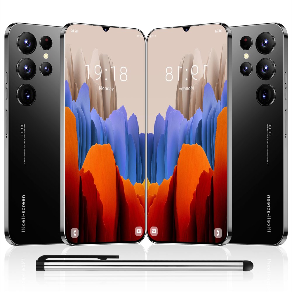 Best Selling Original Brand New S24Phone 6.8Inch 4G 5G Smartphone with Stylus Pen 4 Cameras Facial Recognition Unlock Phone