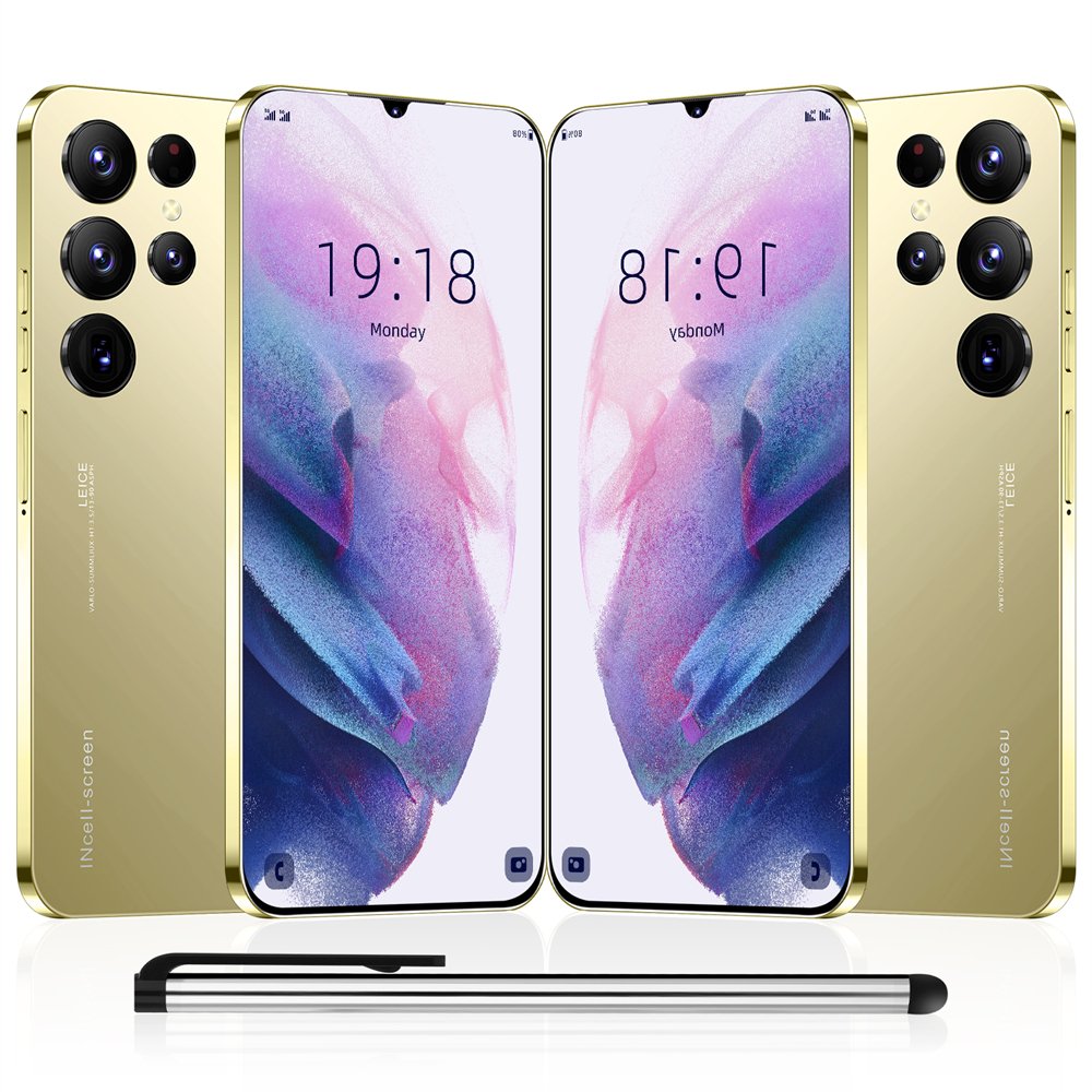 Best Selling Original Brand New S24Phone 6.8Inch 4G 5G Smartphone with Stylus Pen 4 Cameras Facial Recognition Unlock Phone