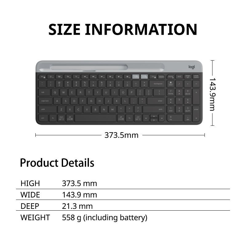 Custom Russian Logitech K580 Switches Ergonomic Office Usb Pc Mobile Phone Computer Laptop BT Tablet Wireless Keyboard For Ipad