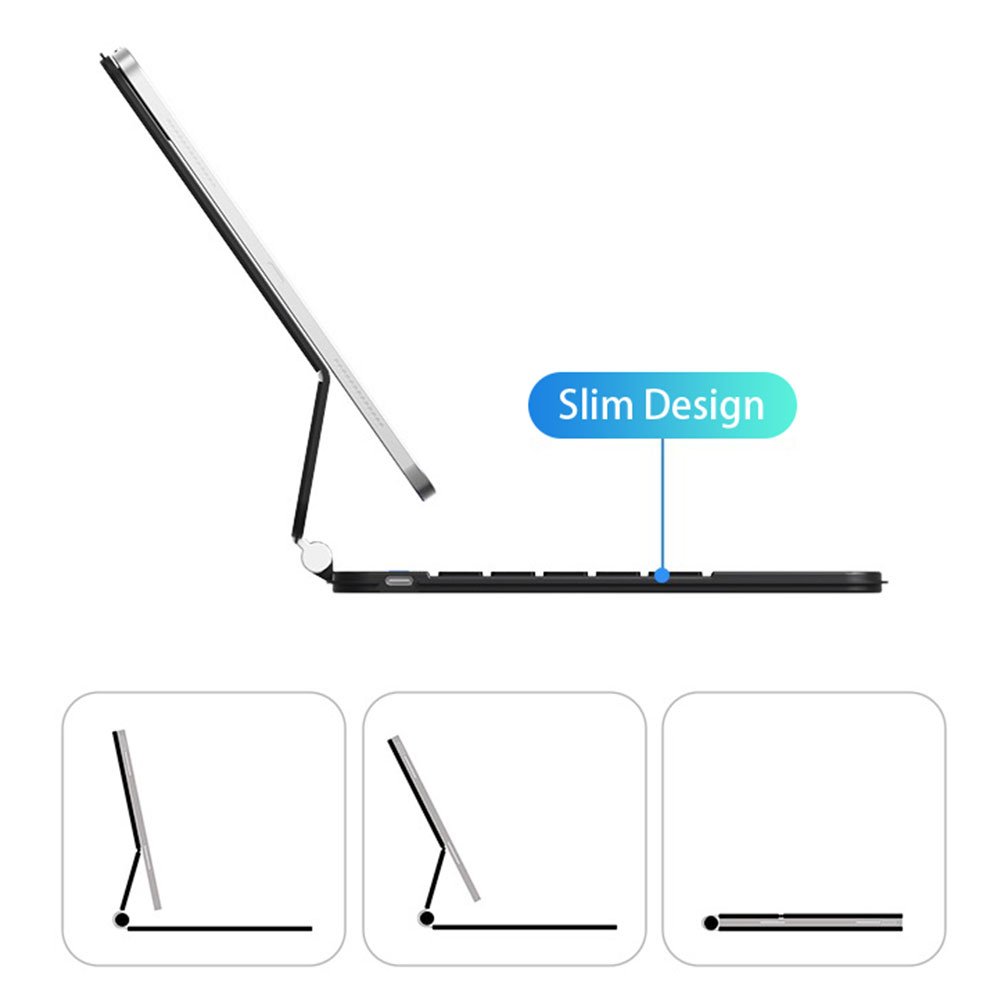 2024 WOWCASE New Smart Keyboard Case with magnet stand Touch Pad Backlight adjust angle Case For iPad Pro 11 iPad pro 12.9 Cover