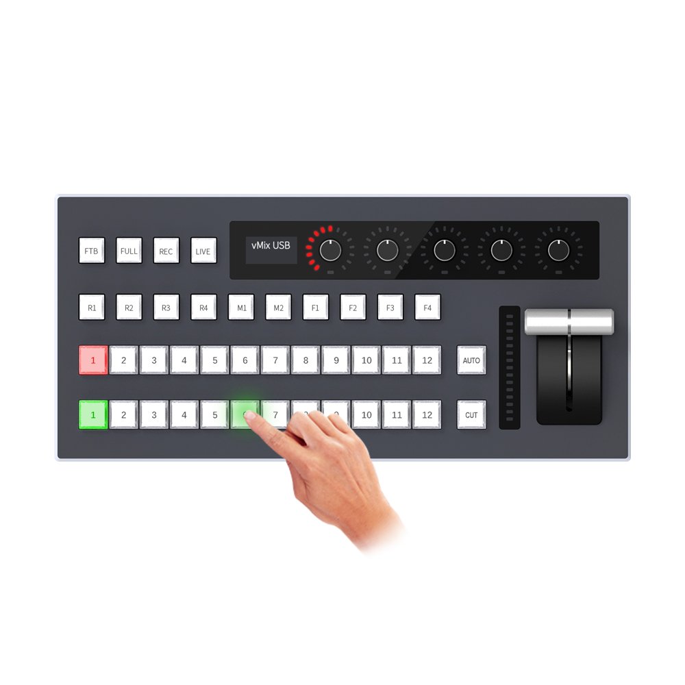 Professional 12 Channel vMix Keyboard Controller Video Switch Mixer Panel Live Broadcast Video Switcher for Vmix Software