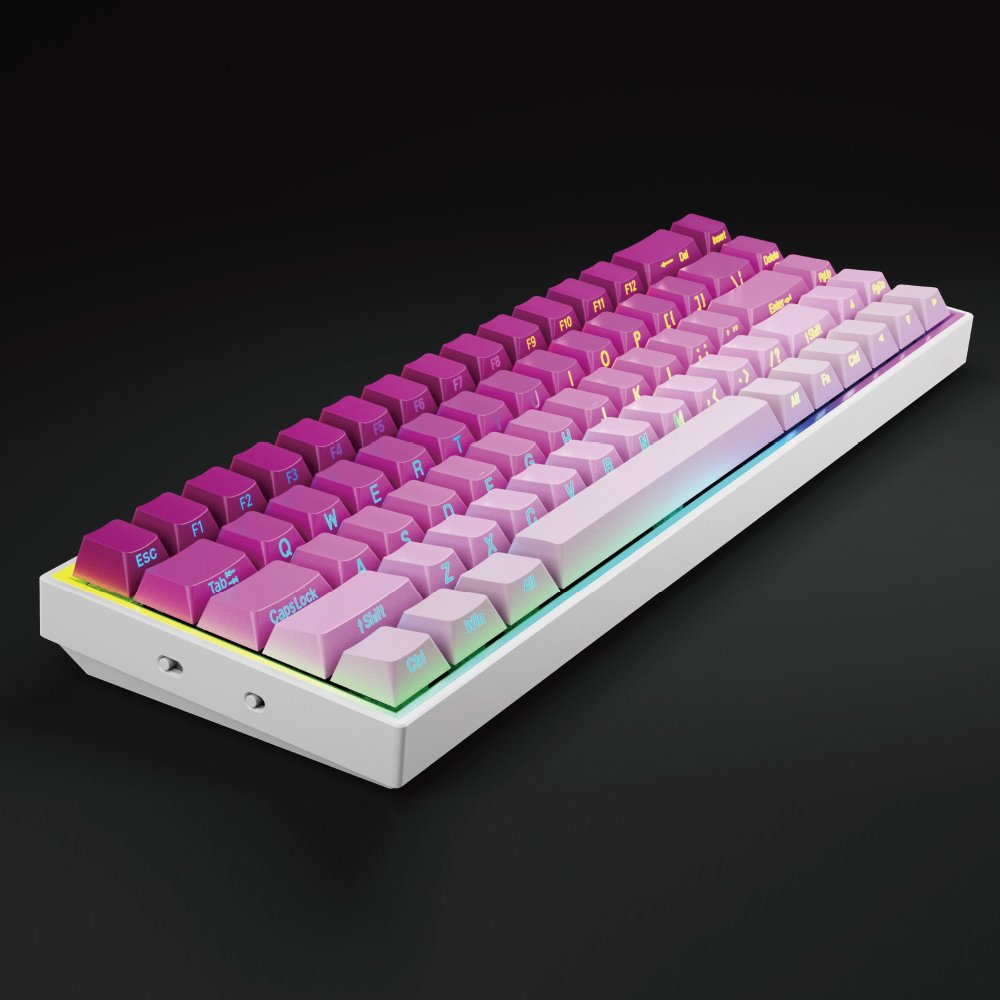 Hot swappable 68 Keys Gaming Keyboard Custom Gateron CHERRY Creamy Brown Axis PBT Keycaps RGB 65% Wireless Mechanical Keyboard