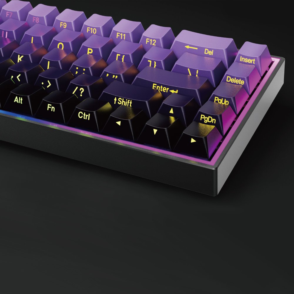 Hot swappable 68 Keys Gaming Keyboard Custom Gateron CHERRY Creamy Brown Axis PBT Keycaps RGB 65% Wireless Mechanical Keyboard