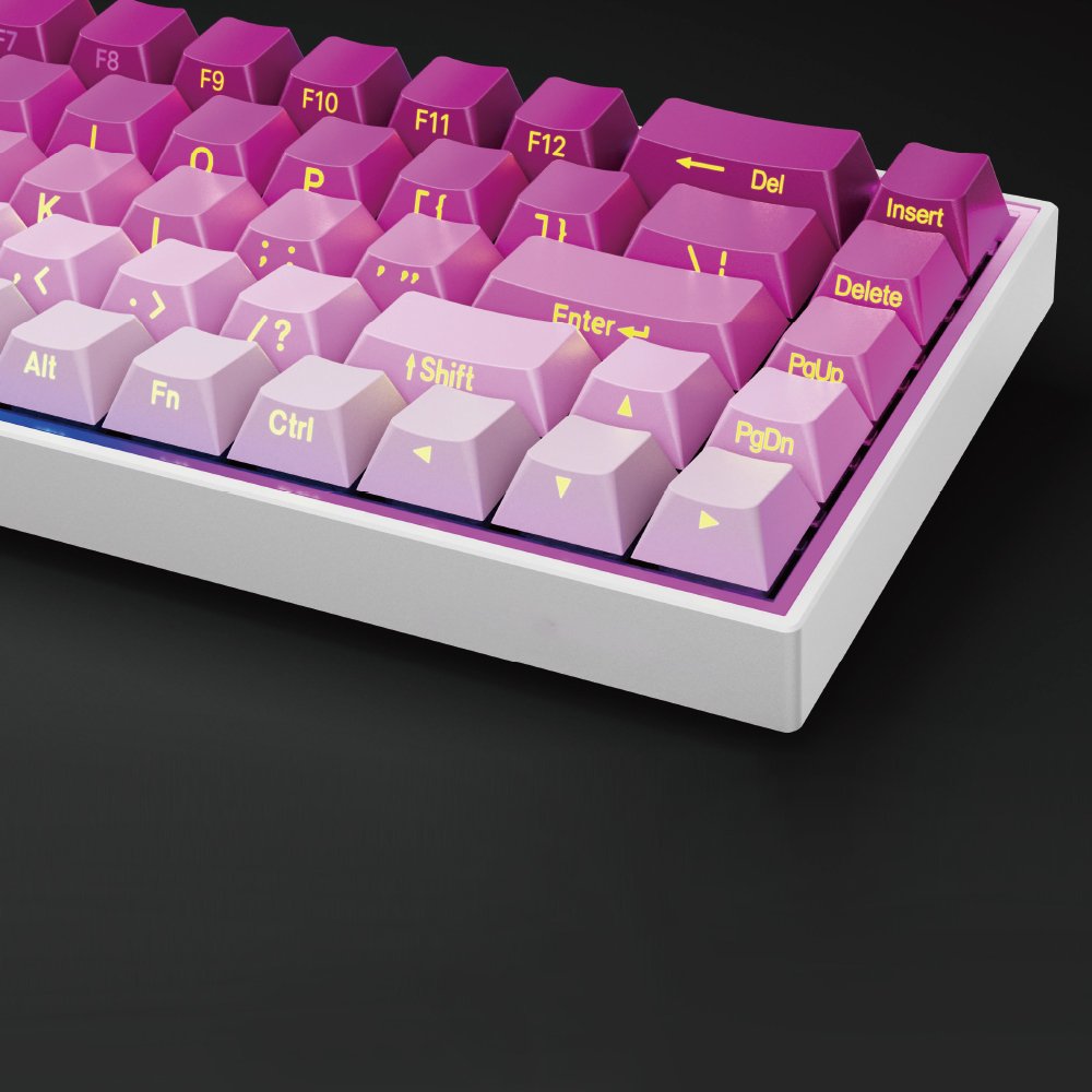 Hot swappable 68 Keys Gaming Keyboard Custom Gateron CHERRY Creamy Brown Axis PBT Keycaps RGB 65% Wireless Mechanical Keyboard