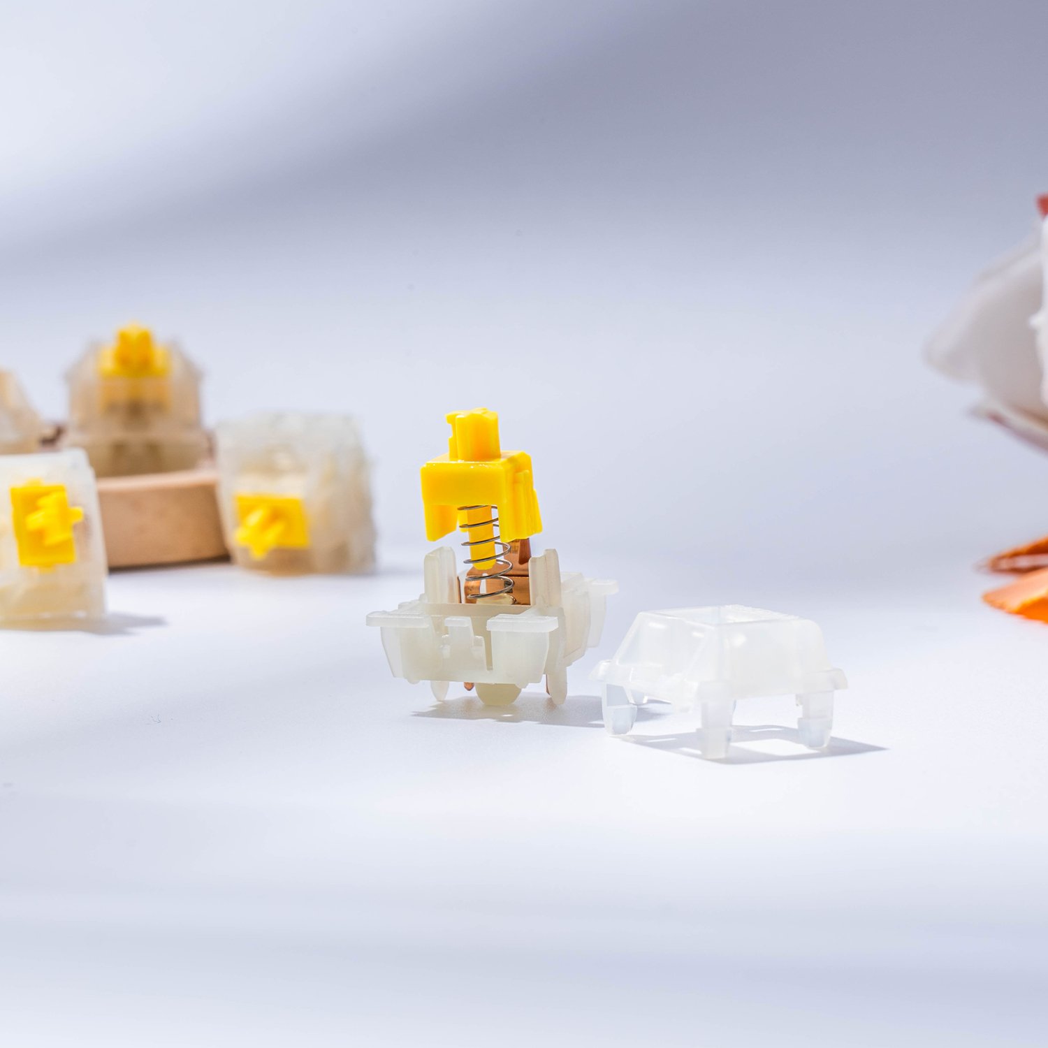 GATERON Fast delivery KS-3 X1 Milky Yellow Pro linear 5 pin in gift box 35pcs gaming mechanical keyboard switch