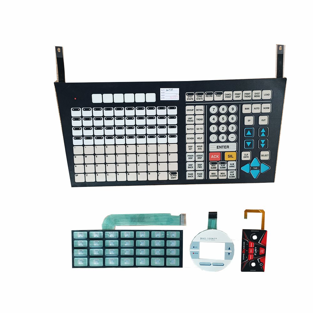 Custom Membrane Switch Industrial Keypad With FPC And PCB Dome Emboss
