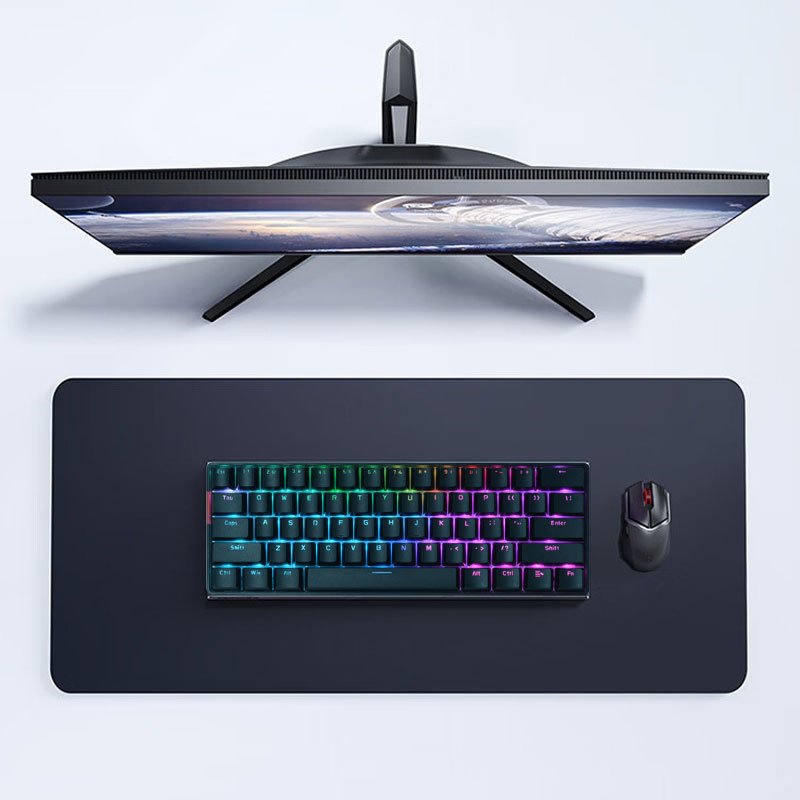 Can Hot Swappable Dual Mode Single Color 62 Keys Small Russian Version Office Machinery Keyboard