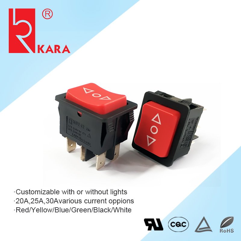 15A250VAC colorful 4pin rocker switch double pole rocker switch