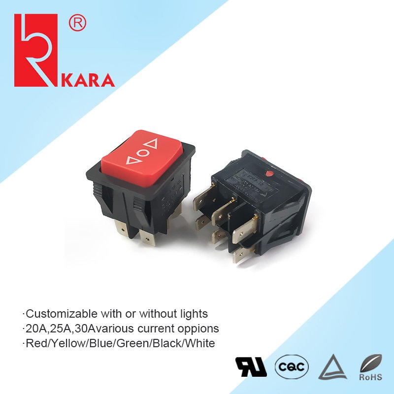 15A250VAC colorful 4pin rocker switch double pole rocker switch