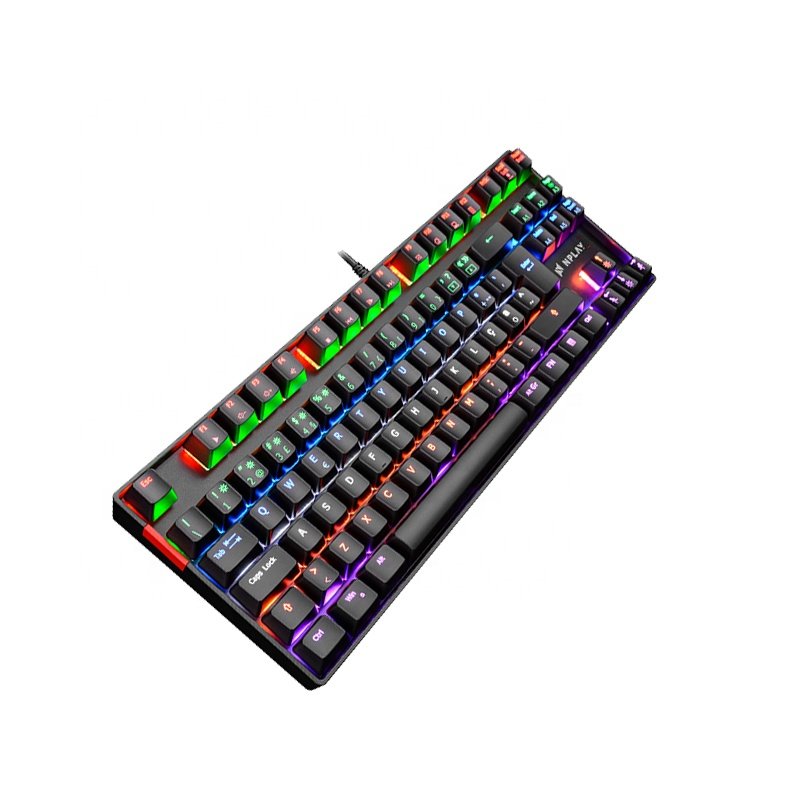 Gaming Keyboard Compact Gaming Mechanical Keyboard Rainbow Rgb Backlit Led Switch 87 Keys Keyboard