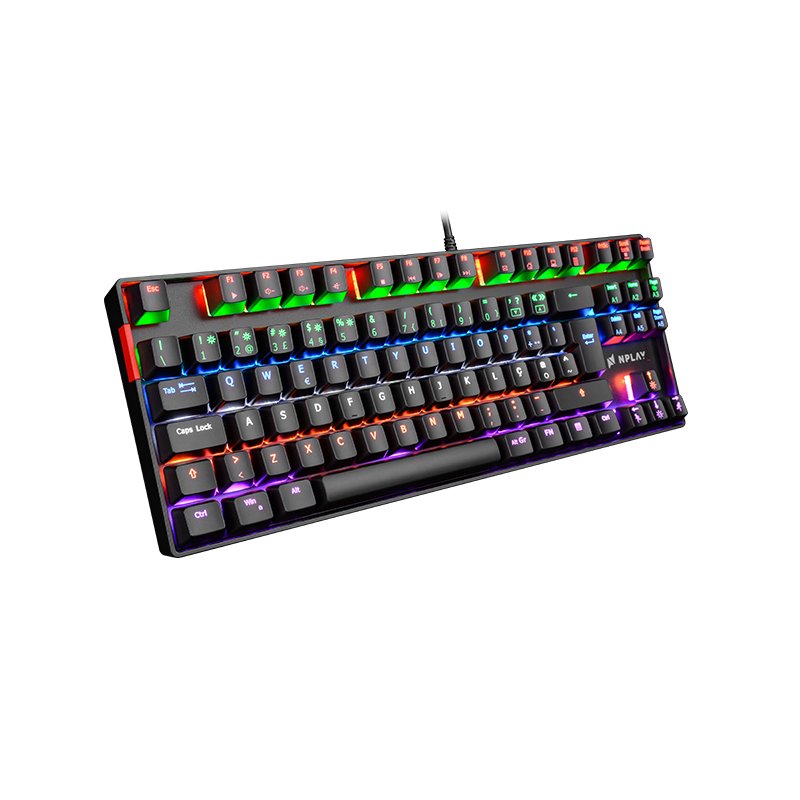 Gaming Keyboard Compact Gaming Mechanical Keyboard Rainbow Rgb Backlit Led Switch 87 Keys Keyboard