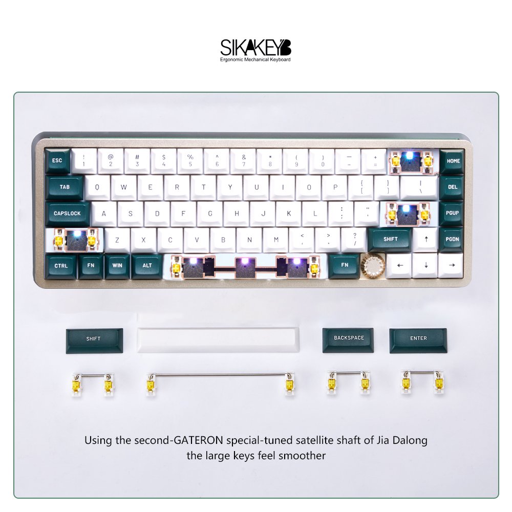 SIKAKEYB SK6 Castle Mechanical Keyboard In Stock Three Mode Connection Hotswap Gamer Custom Aluminum Alloy Diy Keyboard Kit
