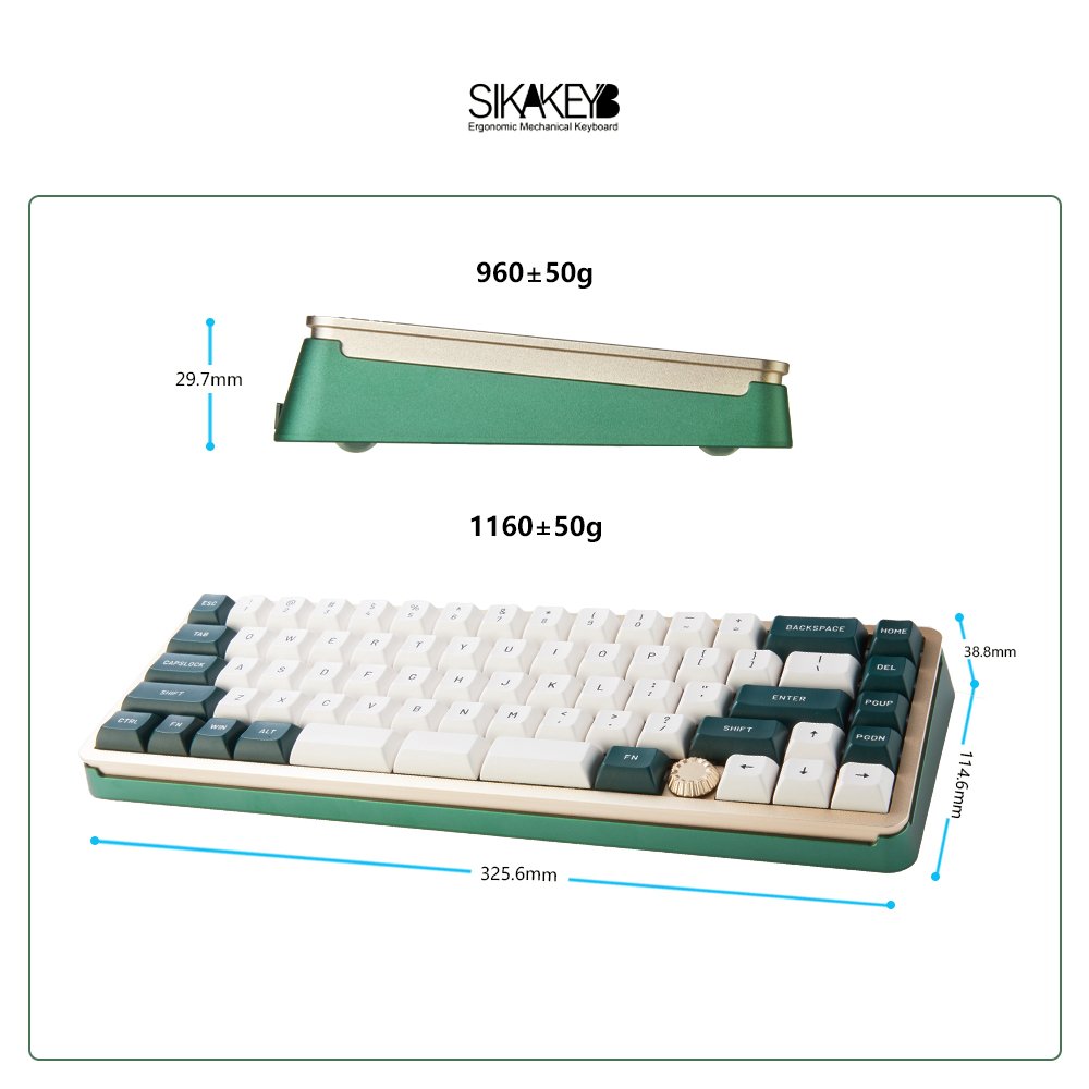 SIKAKEYB SK6 Castle Mechanical Keyboard In Stock Three Mode Connection Hotswap Gamer Custom Aluminum Alloy Diy Keyboard Kit