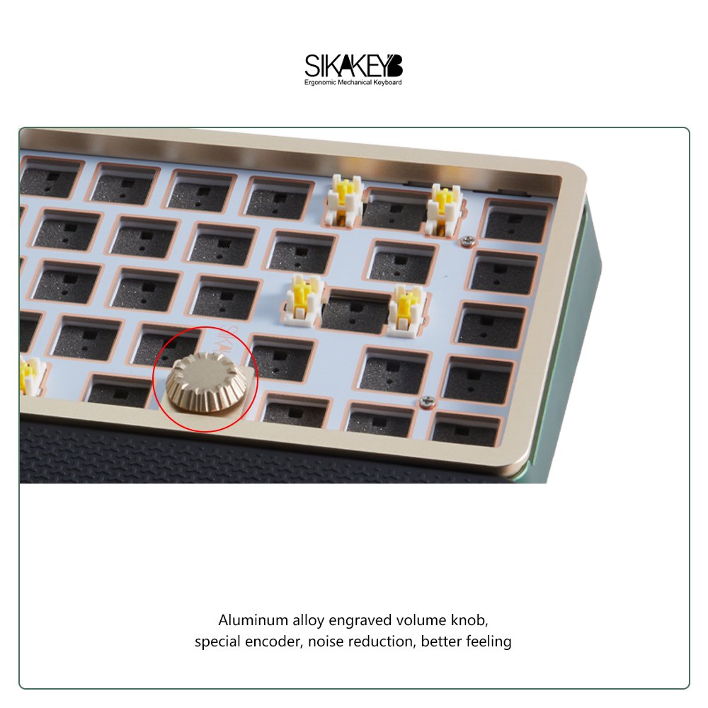 SIKAKEYB SK6 Castle Mechanical Keyboard In Stock Three Mode Connection Hotswap Gamer Custom Aluminum Alloy Diy Keyboard Kit