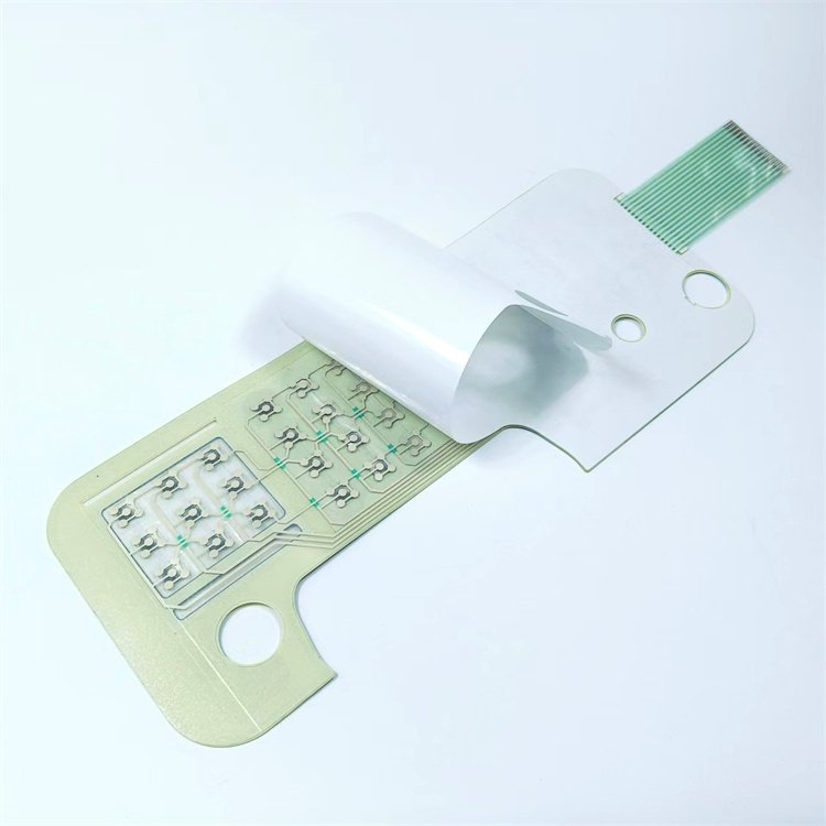 custom membrane silver keypad switch with connector and insert membrane panel