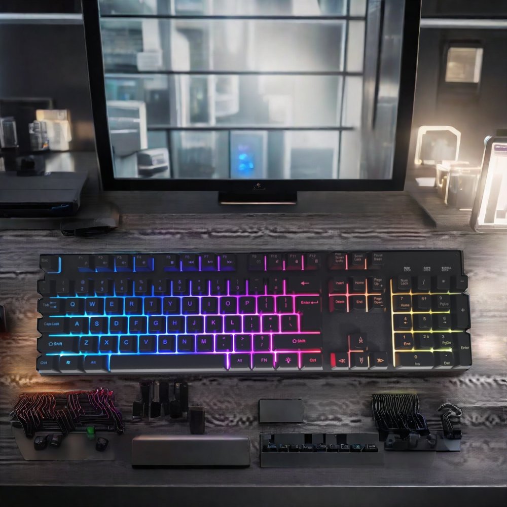 teclado computer gamer spanish uk custom mechanical gaming keyboard mouse for gamer custom gaming wired keyboard with backlit