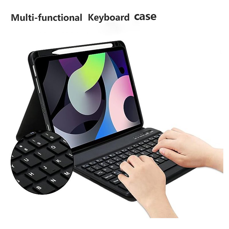 10th Generation Waterproof PU Leather Keyboard Cover Wireless Tablet Keyboards Case for iPad Pro 11 12 12.9
