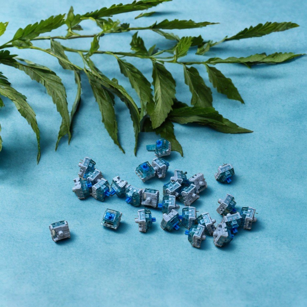 Wholesale spot HJSDZHI blue axis mechanical keyboard micro switch three pin linear axis factory run customization
