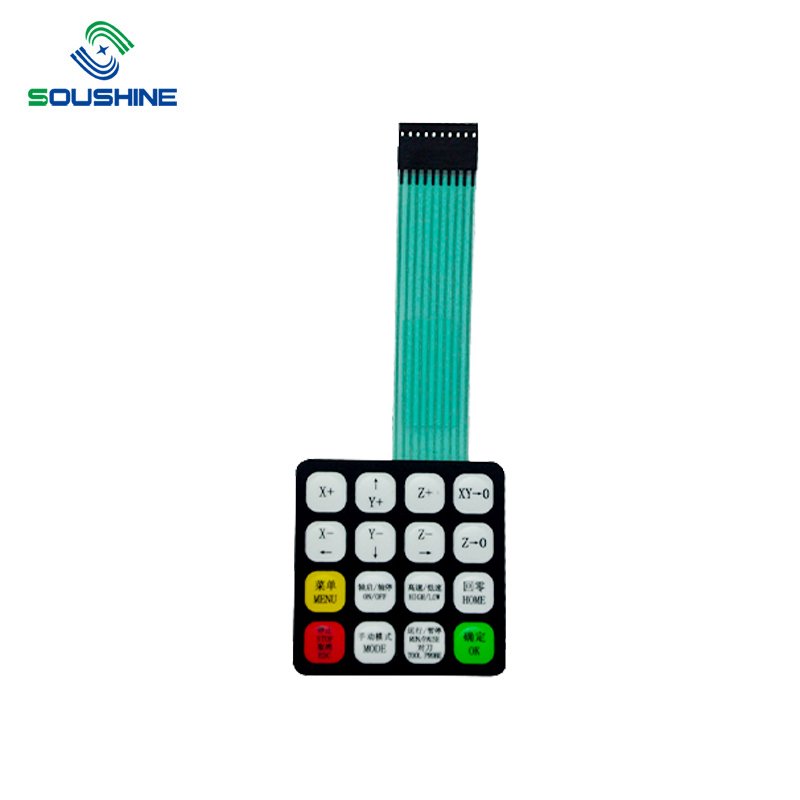 Carbon Conductive Pill OEM Membrane Switch POS Silicone Rubber Push Button Keypad for POS Terminal