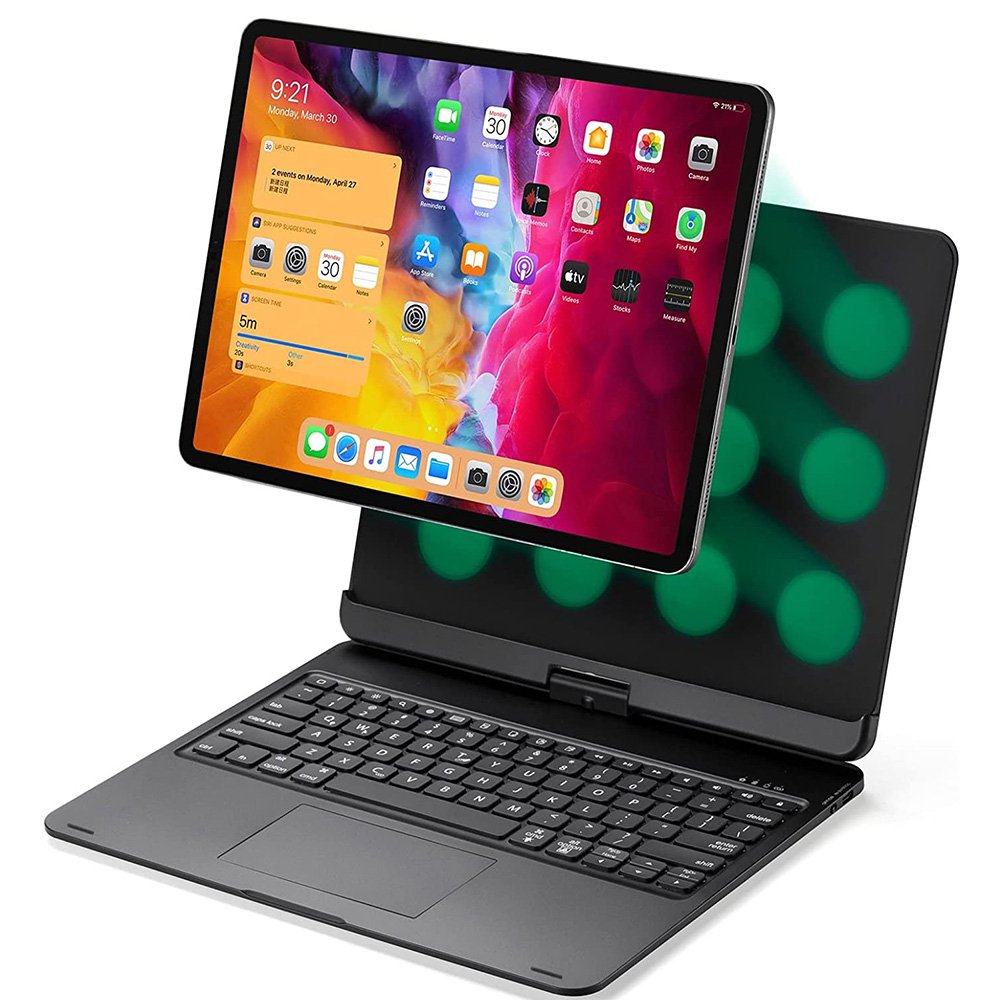 Q1th new 360 Rotatable strong Magic Keyboard Case with Touchpad Smart Cover for iPad Pro 12