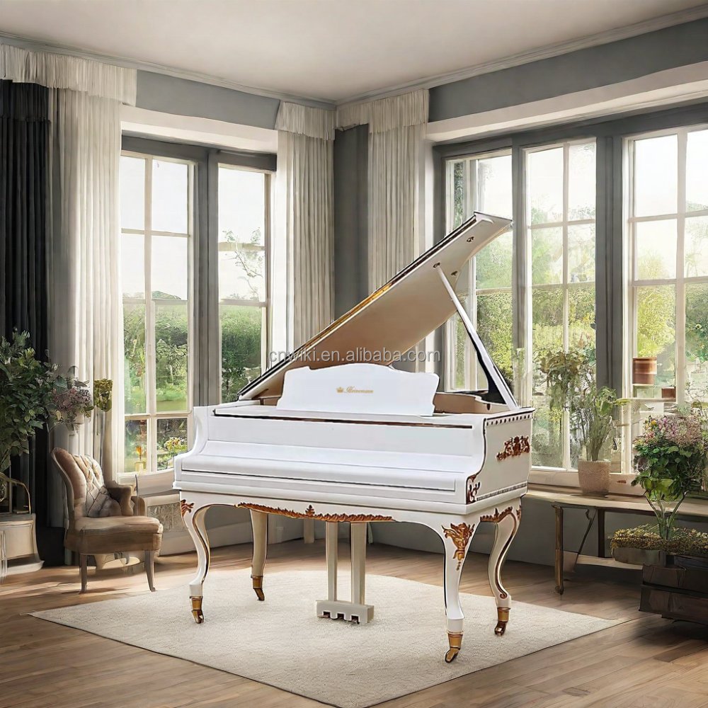 Royal Luxury 88-Key Professional Mechanical Grand Piano Promotional Price with Roma legs for sale