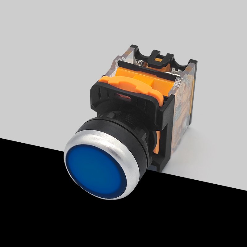 Wholesale Self-Locking Push Button Switches No Nc Push Button switch Flat Head Design For Machine Start Working
