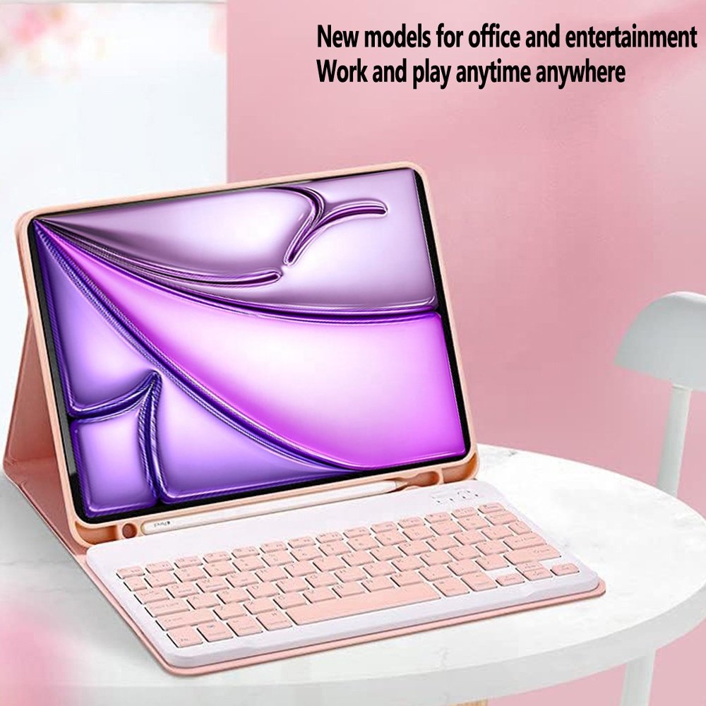 2024 New Custom Language Detachable Rechargeable Magnetic Wireless Keyboard Cover Case For iPad Air 13 2024 Case Keyboard
