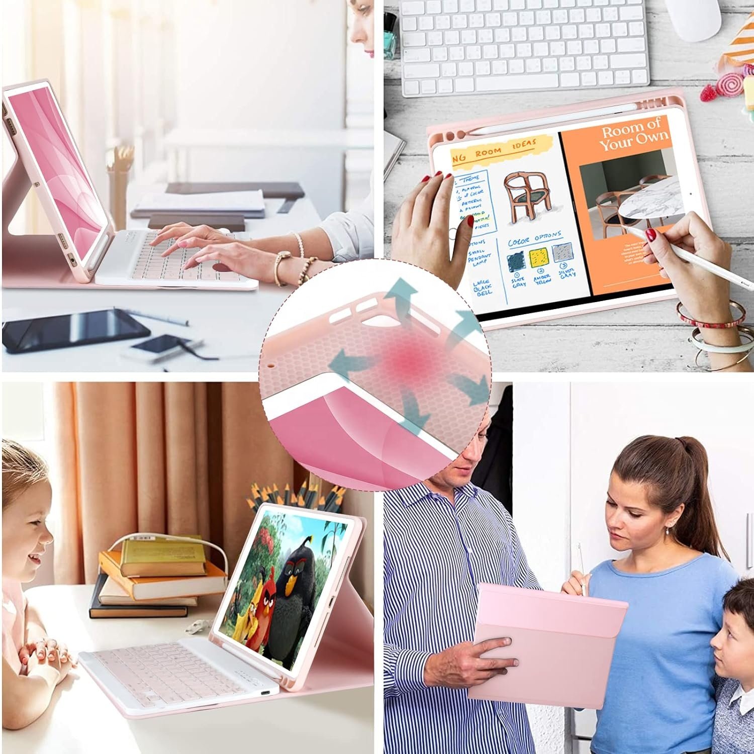 2024 New Custom Language Detachable Rechargeable Magnetic Wireless Keyboard Cover Case For iPad Air 13 2024 Case Keyboard