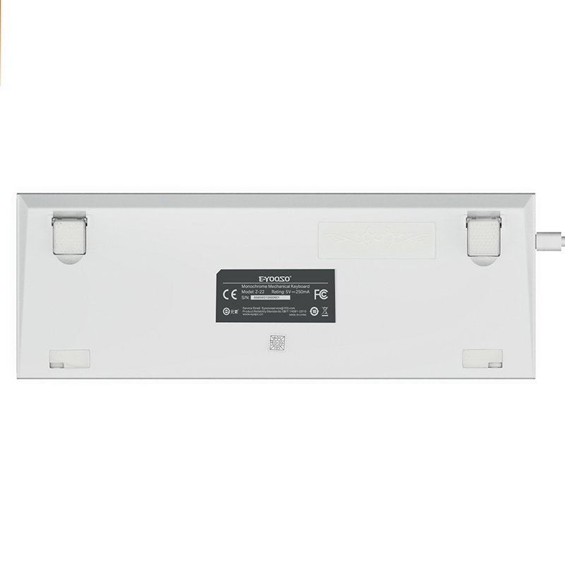 Wired 60% Mechanical Gaming Keyboard RGB Backlit Hot-Swappable Brown Switch White Mechanical Gaming Gamer Keyboard