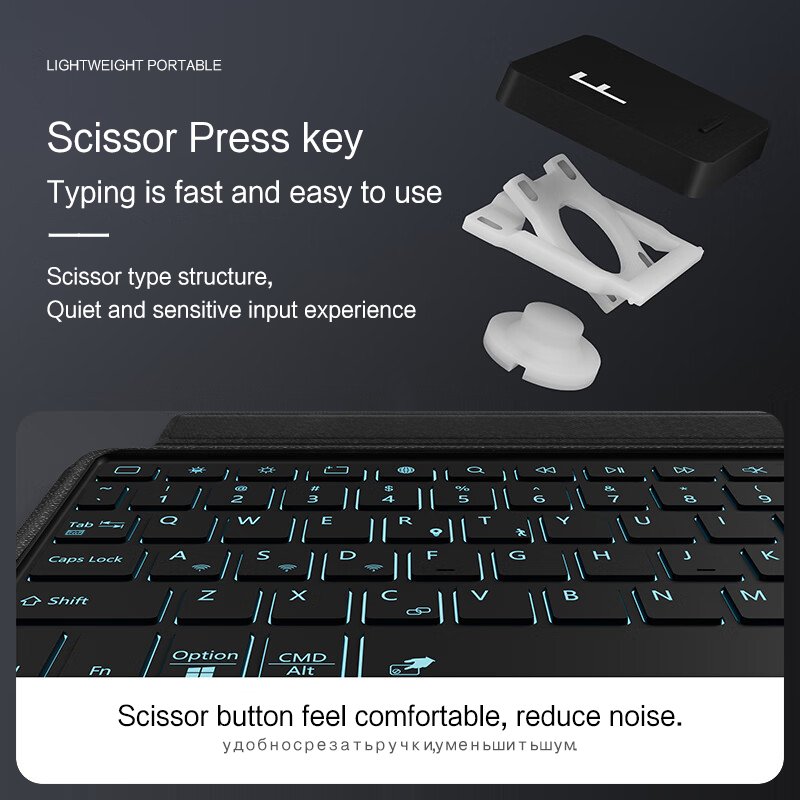 Leather Cover with Pen Slot BT Wireless Magnetic Detachable Keyboard Case For Samsung Tab S6 Lite Case with Keyboard