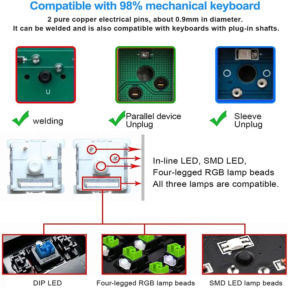 Customized Dust Proof Outemu Switch Brown Red Blue silver Cyan Switch Green silent Magnetic Switch For Mechanical Keyboard