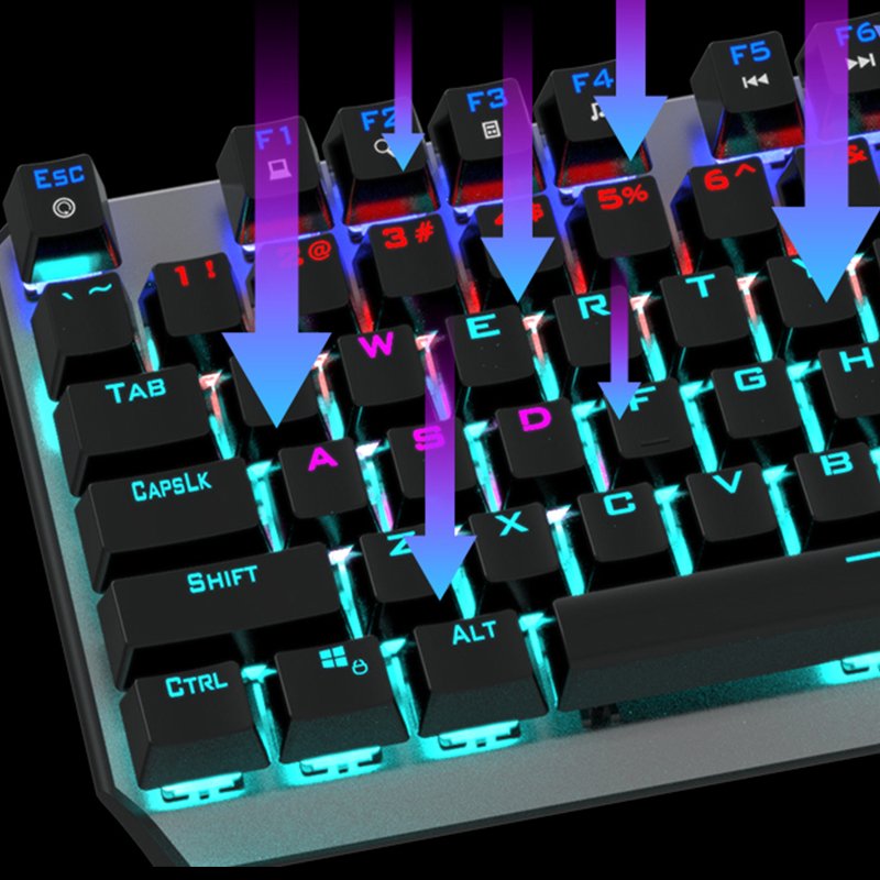 Lecoo wholesale blue switch rgb keyboard mechanical game keyboard laptop desktop wired keyboard