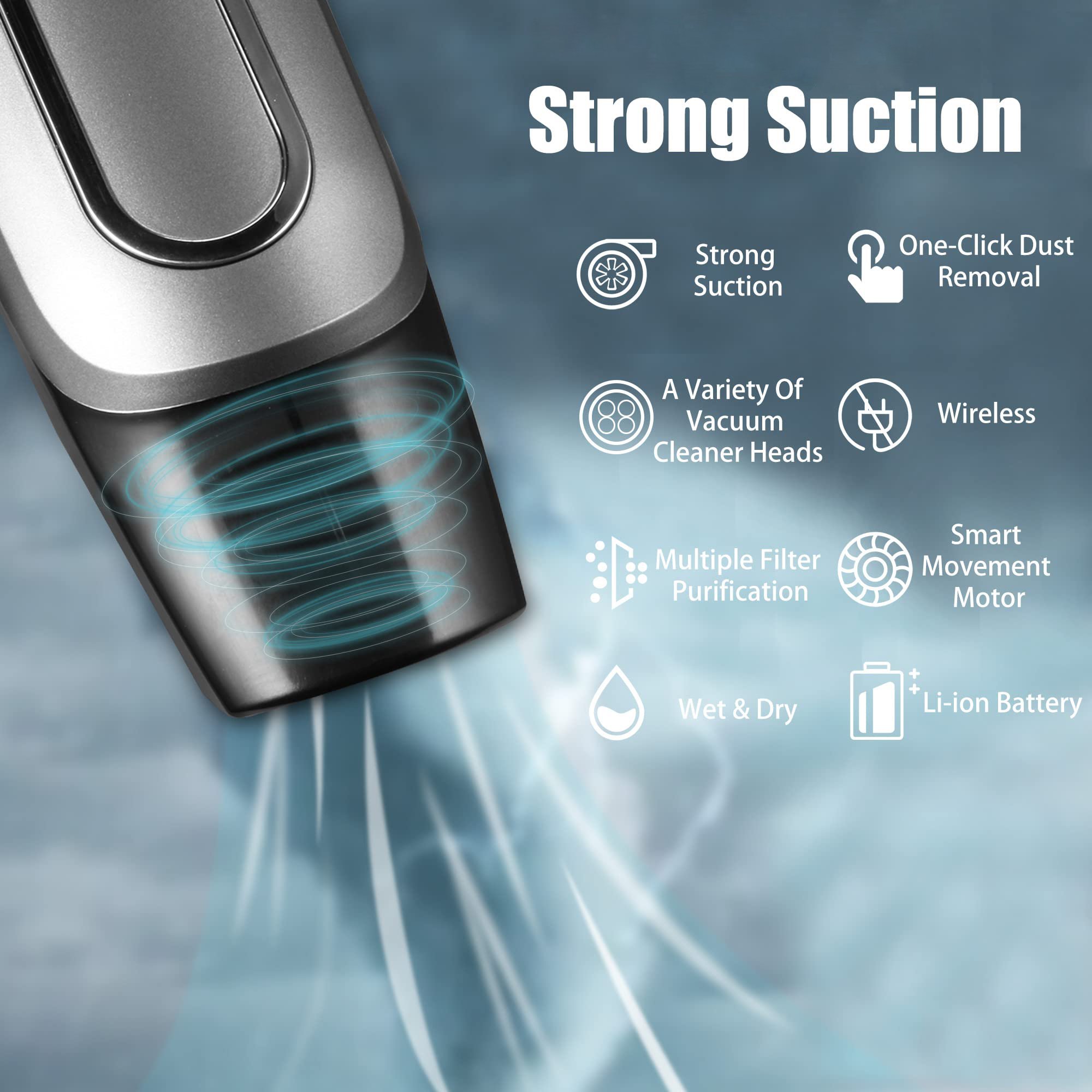 Dual Use Mini Portable Household USB Charging Strong Suction Cordless Electric Handheld Vacuum Cleaner For Car Home Wet And Dry
