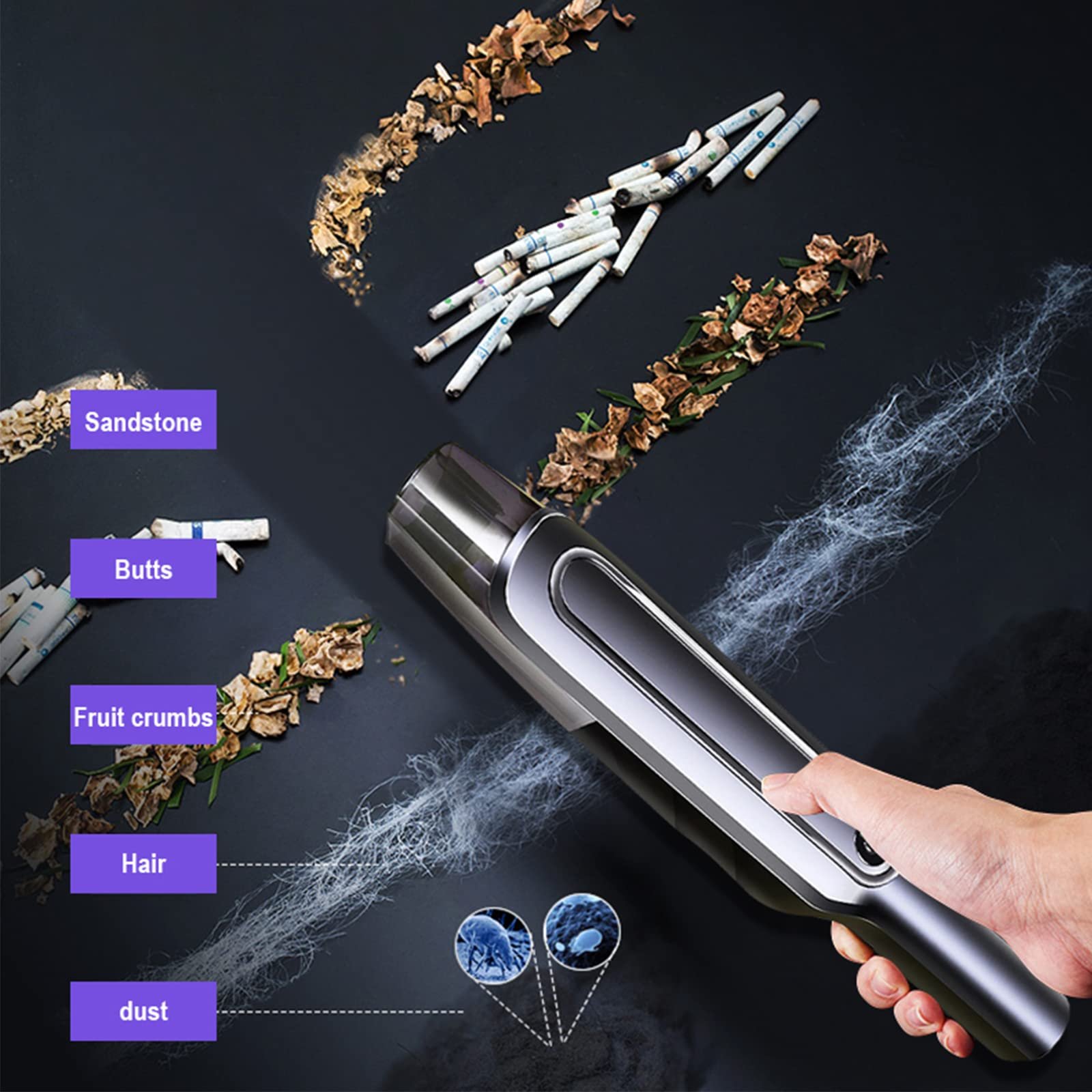 Dual Use Mini Portable Household USB Charging Strong Suction Cordless Electric Handheld Vacuum Cleaner For Car Home Wet And Dry