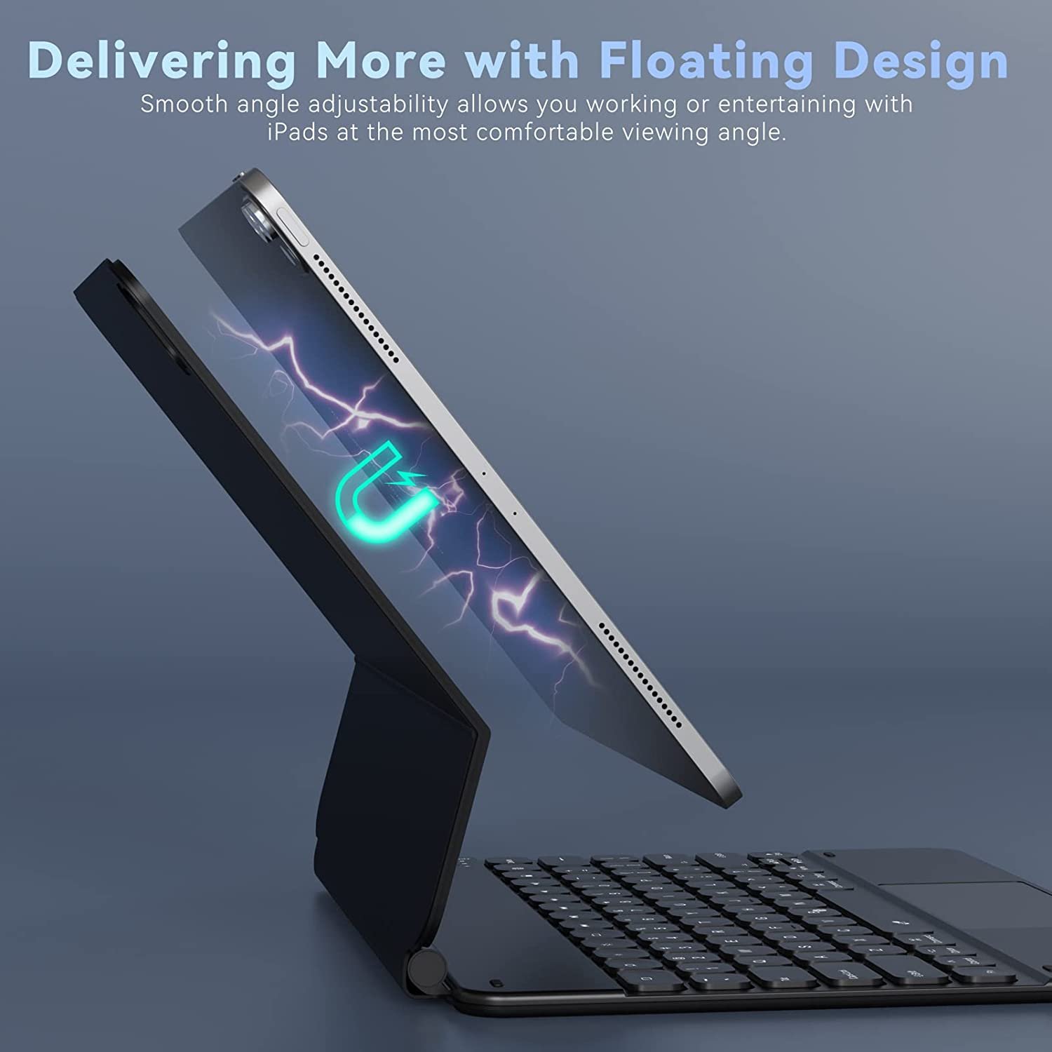 Custom 60% Copy Paste Mini Magic Ergonomic Shockproof Spanish BT Wireless Case Tablet Keyboard For lPad Pro 12.9 inch