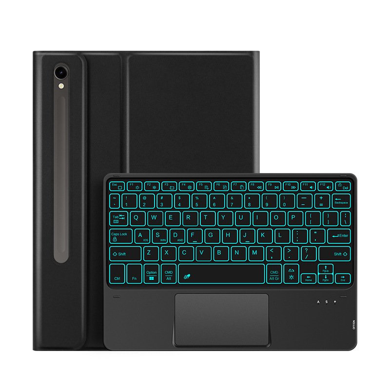 Keyboard Protective Case For Samsung Tablet Tab S9+ S9 Fe S8 Back Light Pen Slot Wireless Keyboard For Samsung Galaxy Tab S9